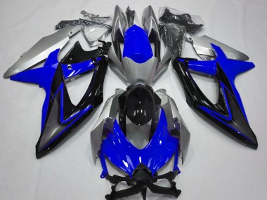 2008-2010 Blue and Silver Suzuki GSXR 600-750 Fairings Canada