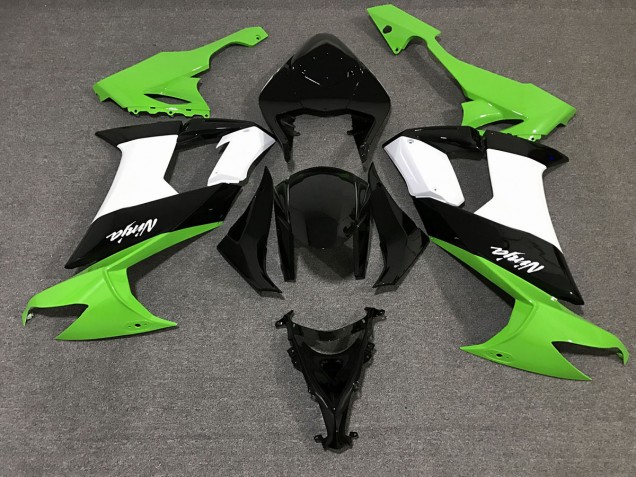 2008-2010 Gloss Black & Green Kawasaki ZX10R Fairings Canada