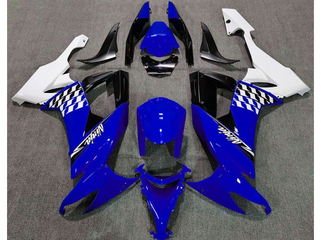 2008-2010 Gloss Blue and White Kawasaki ZX10R Fairings Canada 2008-2010 Gloss Blue and White Kawasaki ZX10R Fairings Canada