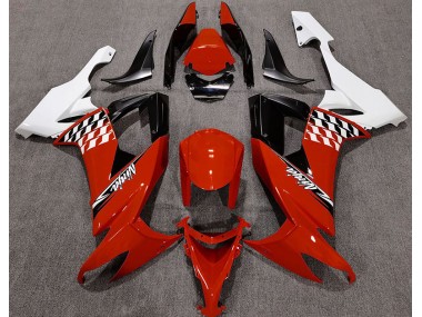 2008-2010 Gloss Red and White Kawasaki ZX10R Fairings Canada
