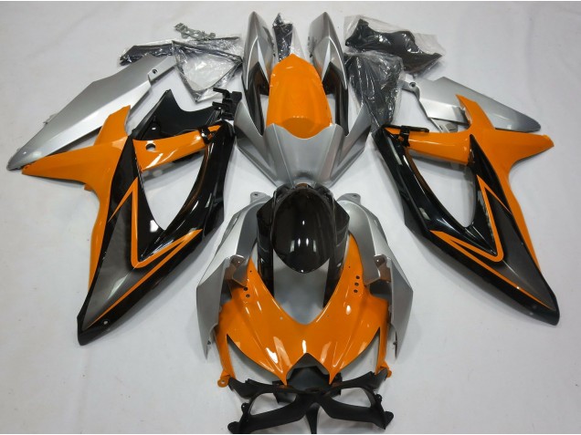2008-2010 Orange and Silver Suzuki GSXR 600-750 Fairings Canada 2008-2010 Orange and Silver Suzuki GSXR 600-750 Fairings Canada
