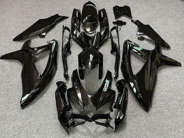 2008-2010 Pearl Black & White Logos Suzuki GSXR 600-750 Fairings Canada