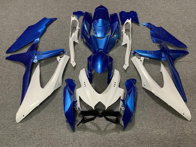 2008-2010 Pearl Blue and White Suzuki GSXR 600-750 Fairings Canada 2008-2010 Pearl Blue and White Suzuki GSXR 600-750 Fairings Canada