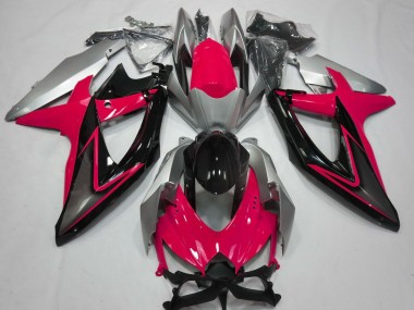 2008-2010 Red and Silver Suzuki GSXR 600-750 Fairings Canada