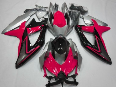 2008-2010 Red and Silver Suzuki GSXR 600-750 Fairings Canada