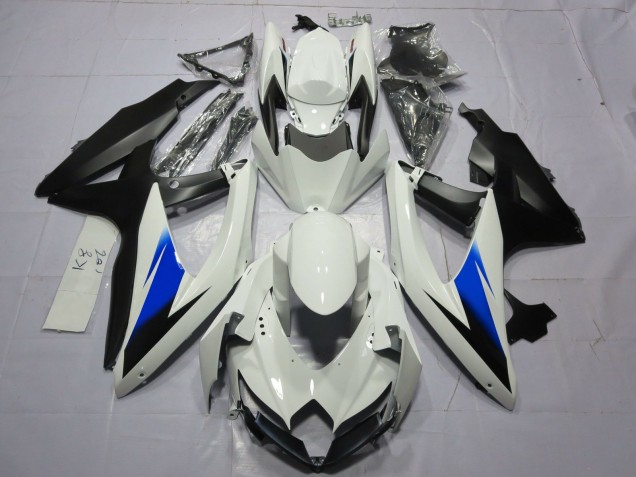 2008-2010 White and Black Suzuki GSXR 600-750 Fairings Canada