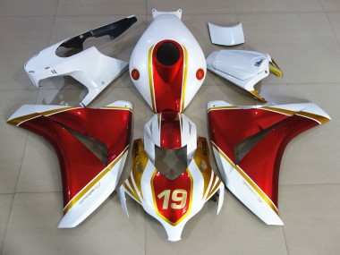 2008-2011 Red and White 19 Honda CBR1000RR Fairings Canada