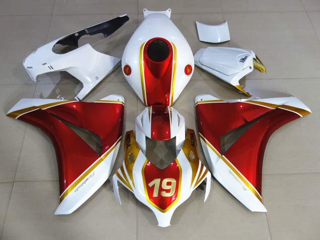 2008-2011 Red and White 19 Honda CBR1000RR Fairings Canada
