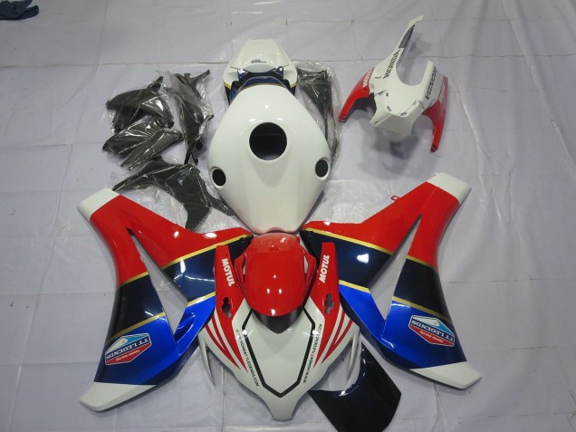 2008-2011 White Blue and Red Honda CBR1000RR Fairings Canada