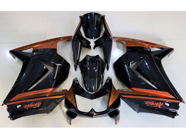 2008-2013 Gloss Black & Orange Kawasaki Ninja 250 Fairings Canada