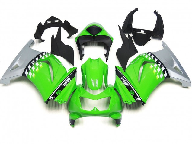 2008-2013 Green and Black Check Kawasaki Ninja 250 Fairings Canada 2008-2013 Green and Black Check Kawasaki Ninja 250 Fairings Canada