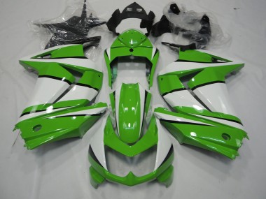 2008-2013 Green and White Kawasaki Ninja 250 Fairings Canada