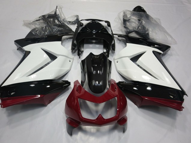 2008-2013 White Red and Black Kawasaki Ninja 250 Fairings Canada