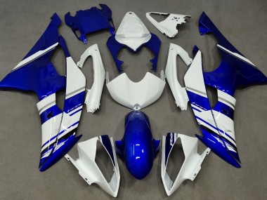 2008-2016 Blue and White Custom OEM Style Yamaha R6 Fairings Canada