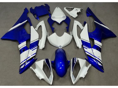 2008-2016 Blue and White Custom OEM Style Yamaha R6 Fairings Canada