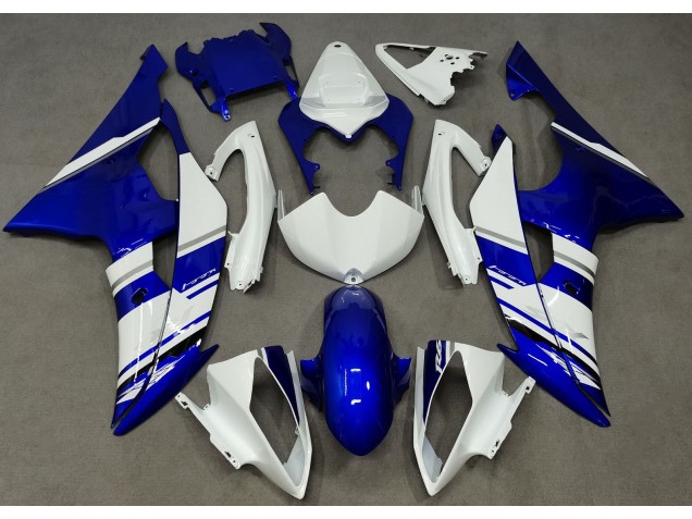 2008-2016 Blue and White Custom OEM Style Yamaha R6 Fairings Canada