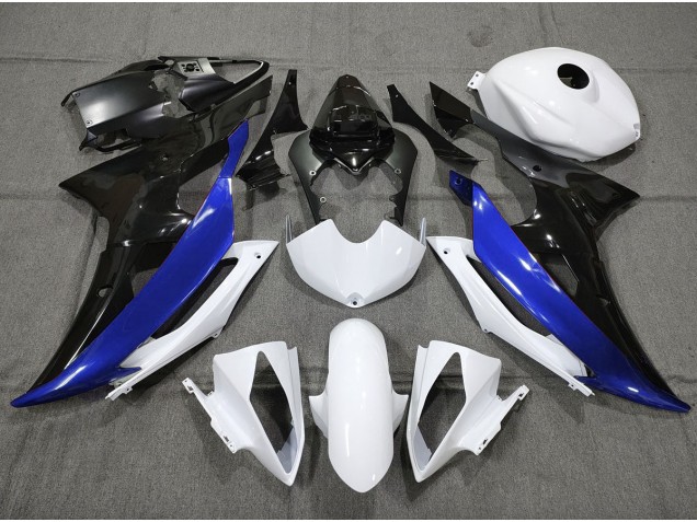 2008-2016 Custom Blue Black and White Yamaha R6 Fairings Canada 2008-2016 Custom Blue Black and White Yamaha R6 Fairings Canada