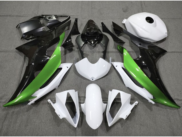 2008-2016 Custom Green Black and White Yamaha R6 Fairings Canada