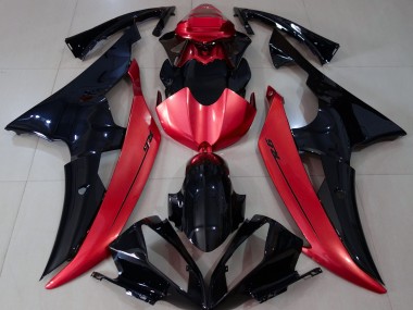 2008-2016 Gloss Black & Candy Red Yamaha R6 Fairings Canada