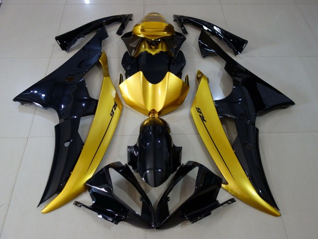 2008-2016 Gloss Black & Gold Yamaha R6 Fairings Canada