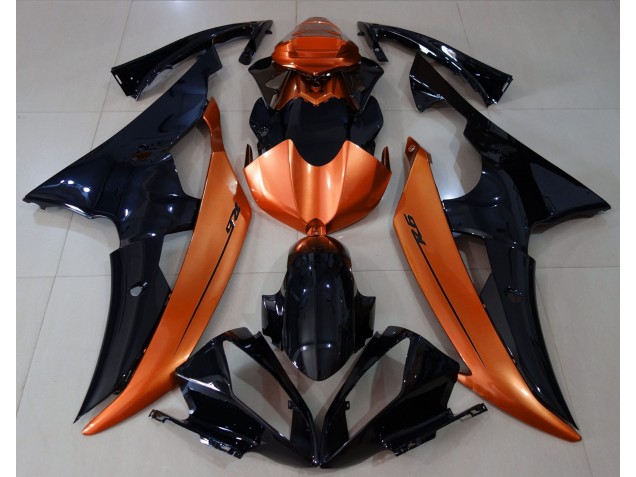 2008-2016 Gloss Black & Light Orange Yamaha R6 Fairings Canada