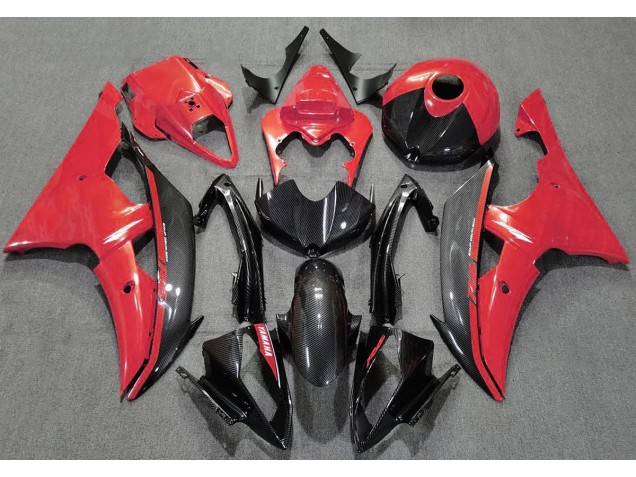 2008-2016 Gloss Red and Carbon Yamaha R6 Fairings Canada 2008-2016 Gloss Red and Carbon Yamaha R6 Fairings Canada