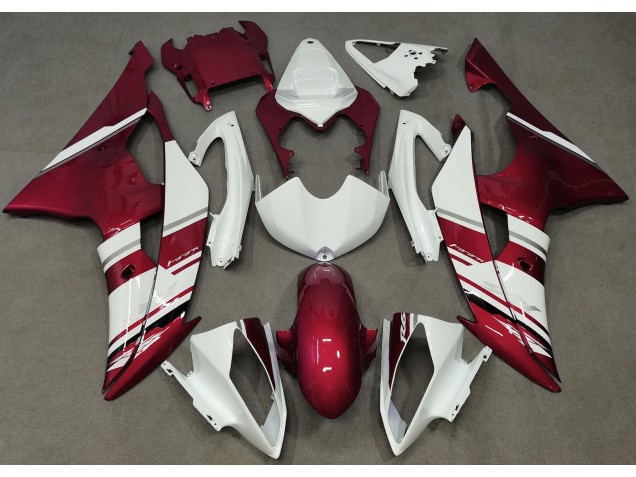 2008-2016 Gloss White and Red OEM Style Yamaha R6 Fairings Canada