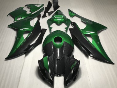 2008-2016 Green w Carbon Style Yamaha R6 Fairings Canada