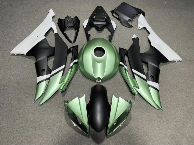 2008-2016 Matte Black and Green Yamaha R6 Fairings Canada 2008-2016 Matte Black and Green Yamaha R6 Fairings Canada