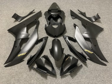 2008-2016 Matte Black with Gold Logo Yamaha R6 Fairings Canada
