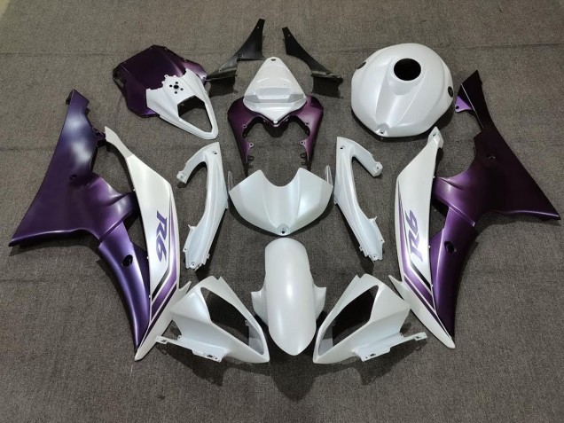 2008-2016 Matte White and Purple Yamaha R6 Fairings Canada 2008-2016 Matte White and Purple Yamaha R6 Fairings Canada