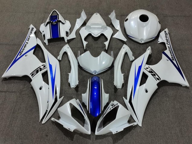 2008-2016 Pearl White and Blue Yamaha R6 Fairings Canada