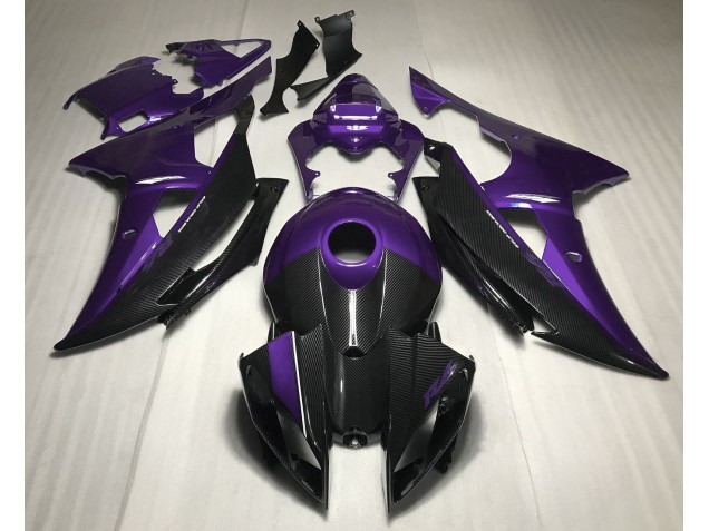 2008-2016 Purple w Carbon Style Yamaha R6 Fairings Canada