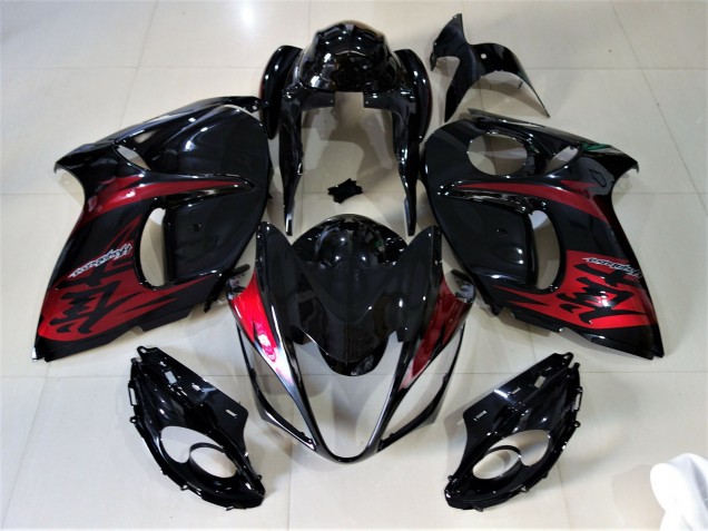 2008-2019 Gloss Black & Candy Red Suzuki GSXR 1300 Fairings Canada