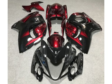 2008-2019 Gloss Black and Deep Red Suzuki GSXR 1300 Fairings Canada