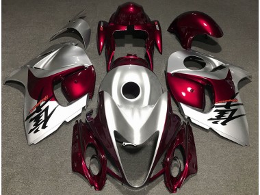 2008-2019 Gloss Red and Silver Suzuki GSXR 1300 Fairings Canada