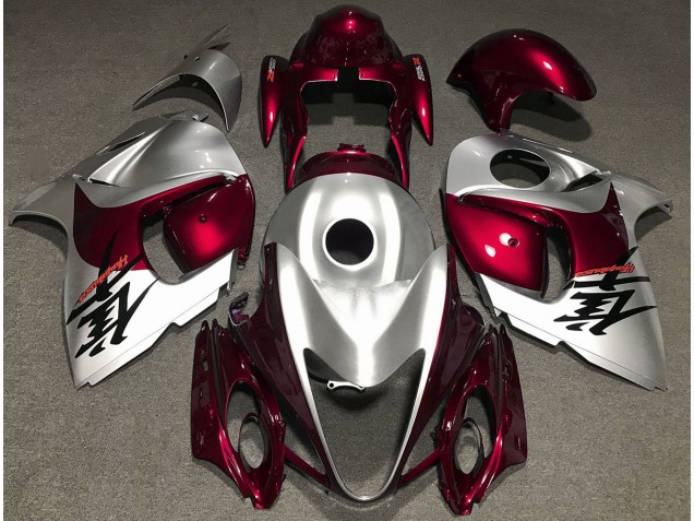 2008-2019 Gloss Red and Silver Suzuki GSXR 1300 Fairings Canada