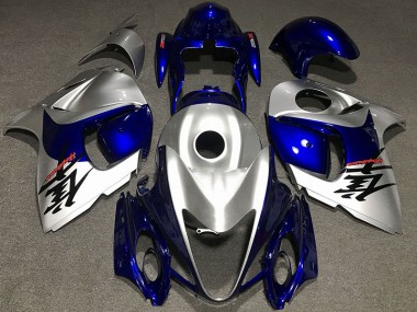 2008-2019 Gloss Silver and Blue Suzuki GSXR 1300 Fairings Canada