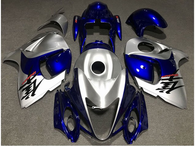 2008-2019 Gloss Silver and Blue Suzuki GSXR 1300 Fairings Canada