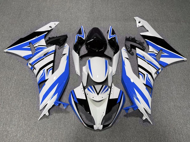 2009-2012 Blue White and Black Zag Kawasaki ZX6R Fairings Canada 2009-2012 Blue White and Black Zag Kawasaki ZX6R Fairings Canada