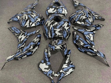2009-2012 Blue and Silver Camo Honda CBR600RR Fairings Canada