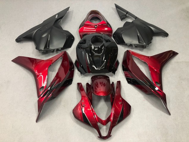 2009-2012 Deep Red with Black Honda CBR600RR Fairings Canada