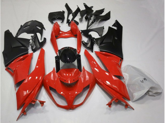 2009-2012 Gloss Red & Black Kawasaki ZX6R Fairings Canada