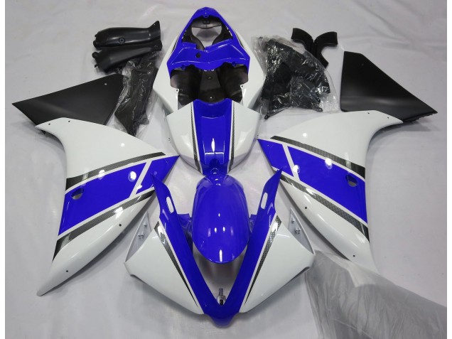 2009-2012 Gloss White and Blue Yamaha R1 Fairings Canada