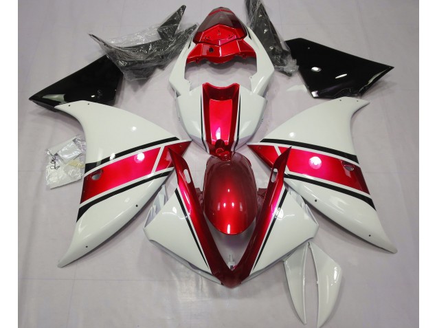 2009-2012 Gloss White and Metallic Red Yamaha R1 Fairings Canada 2009-2012 Gloss White and Metallic Red Yamaha R1 Fairings Canada