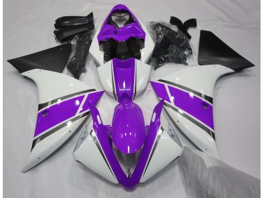 2009-2012 Gloss White and Purple Yamaha R1 Fairings Canada