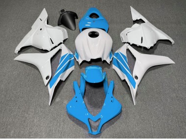 2009-2012 Light Blue and White Side Stripe Honda CBR600RR Fairings Canada