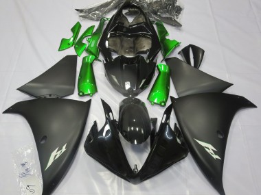 2009-2012 Matte Black & Green Yamaha R1 Fairings Canada