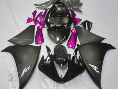 2009-2012 Matte Black & Pink Yamaha R1 Fairings Canada