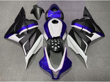 2009-2012 Matte Black and Dark Blue Star Honda CBR600RR Fairings Canada